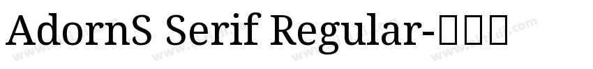 AdornS Serif Regular字体转换